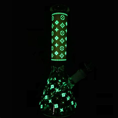 Louis Vuitton Themed Glow in the Dark Bong .